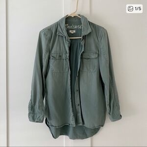 Madewell Olive Green Utility Shirt Medium